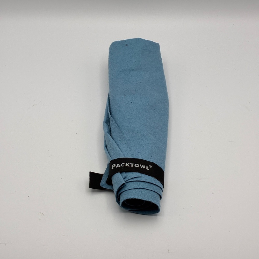 PackTowl MSR Microfiber Quick Dry Camping Travel Towel Blue Snap Closure